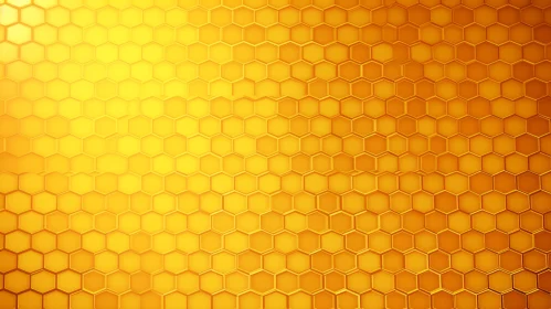 Golden Honeycomb Pattern Close-Up