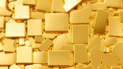 Luxurious Gold Bars - 3D Rendering