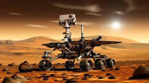 Mars Rover Exploration on Planet's Surface
