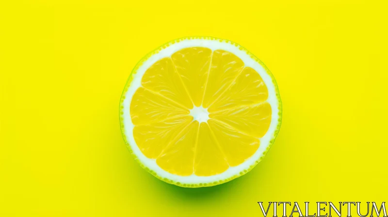 Vivid Lemon Close-Up: Detailed Fruit Photography AI Image