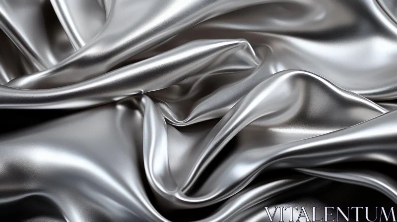 AI ART Luxurious Silver Silk Fabric Texture for Design Projects