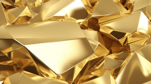 Shimmering Gold Nugget Pile - 3D Rendering