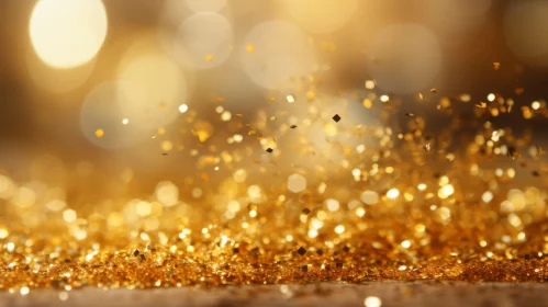 Gold Glitter Falling - Luxury Celebration Background