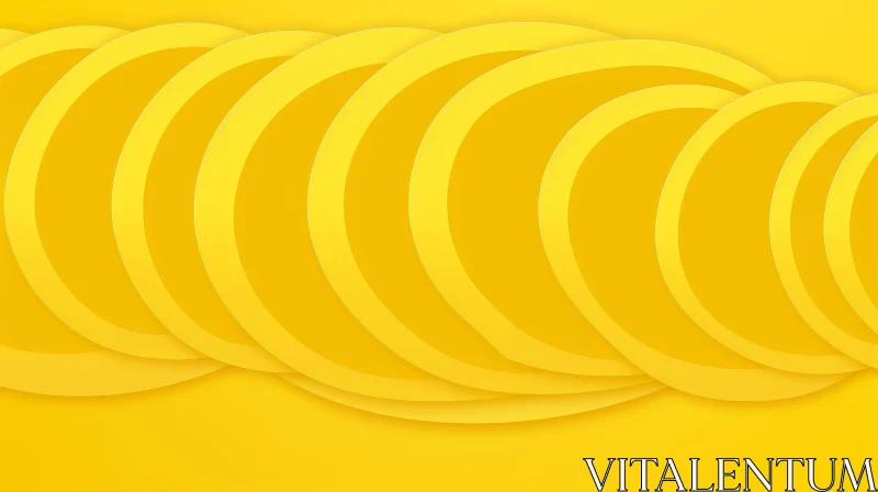 Yellow Gradient Circles Abstract Background Vector Illustration AI Image