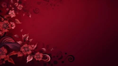 Dark Red Floral Background