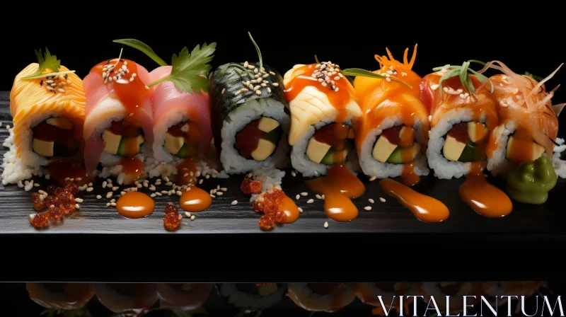 AI ART Exquisite Sushi Platter - Culinary Art