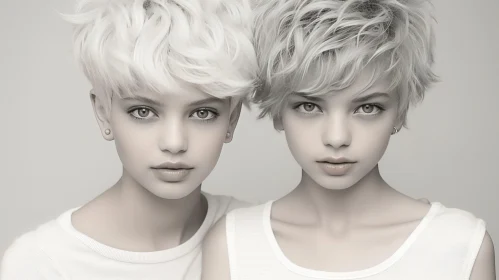 Serious Beauty: Albino Girls in Studio