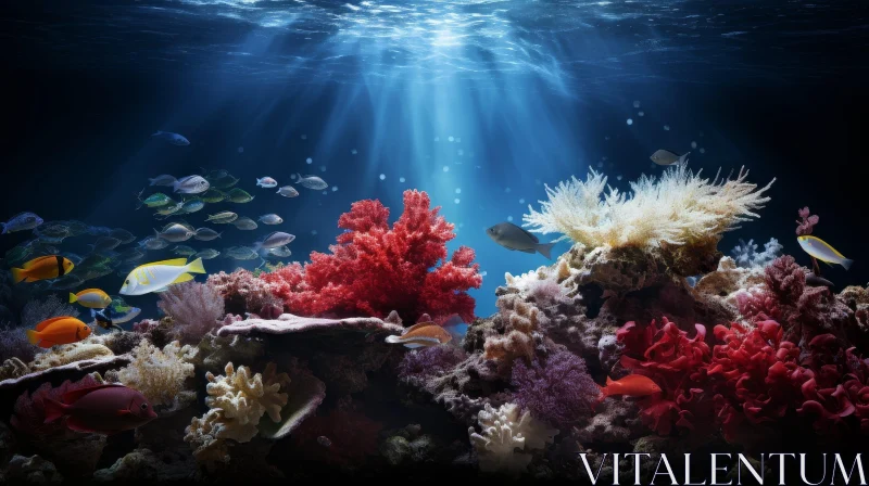Enchanting Coral Reef Underwater Scene AI Image