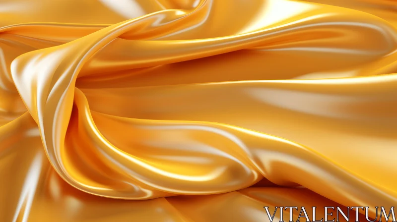 AI ART Luxurious Golden Silk Fabric Texture