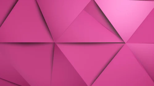 Pink Geometric 3D Rendering - Abstract Art