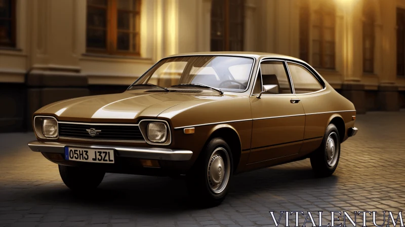 Vintage Car in Dark Brown and Light Bronze | Award-Winning Artwork AI Image