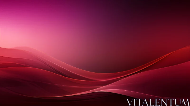 Dark Pink Abstract Background with Flowing Waves AI Image