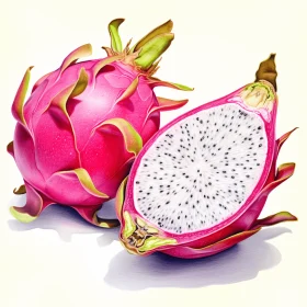 Dragon Fruit Illustration: A Captivating Display of Realism and Beauty