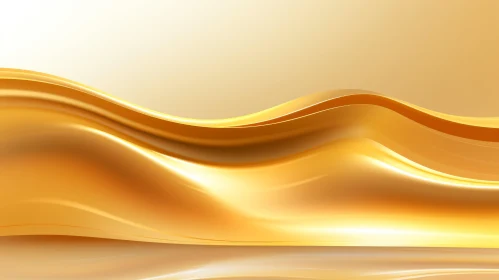 Golden Liquid Flow | Abstract 3D Rendering