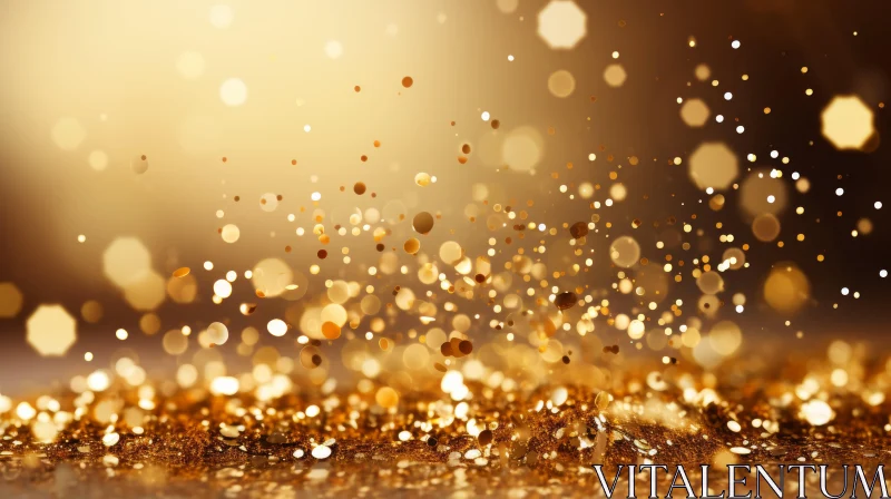 Luxurious Golden Glitter Background for Elegant Designs AI Image