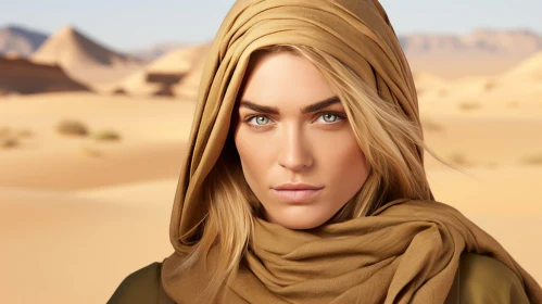 Serene Desert Portrait of a Woman