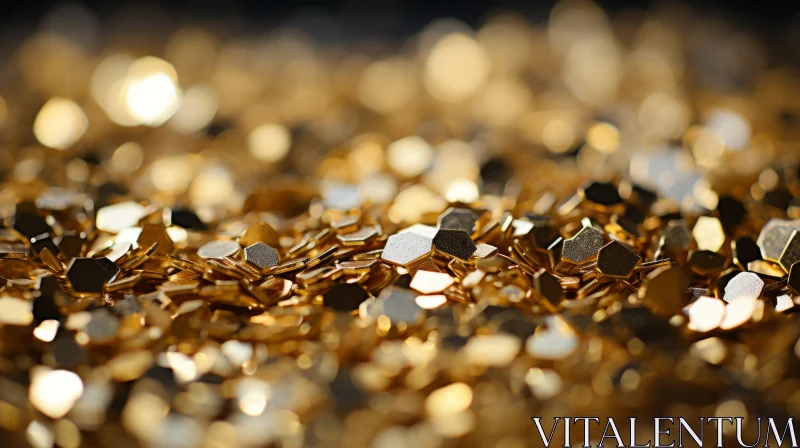 Sparkling Gold Glitter Close-Up AI Image