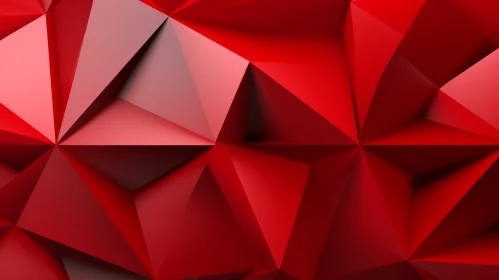 3D Abstract Red Polygonal Background