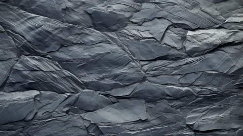 Intricate Dark Grey Rock Face Close-Up Photo