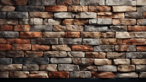 Colorful Brick Wall Texture Close-up