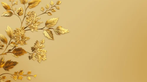 Luxurious Gold Floral Background
