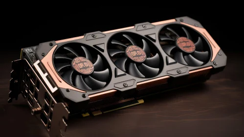 Black Copper Graphics Card with Three Fans