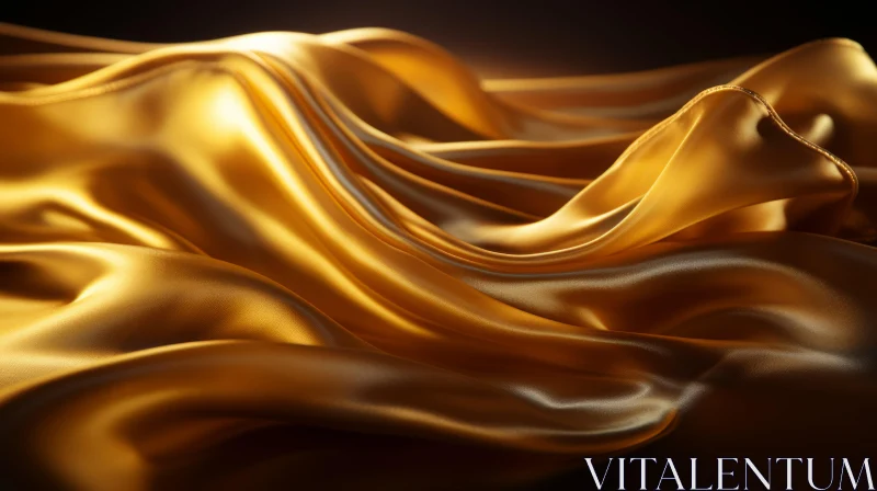Opulent Gold Silk Fabric - Background & Print Ad Ideal AI Image