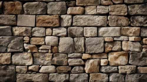 Rustic Dry Stone Wall - Textured Construction Art