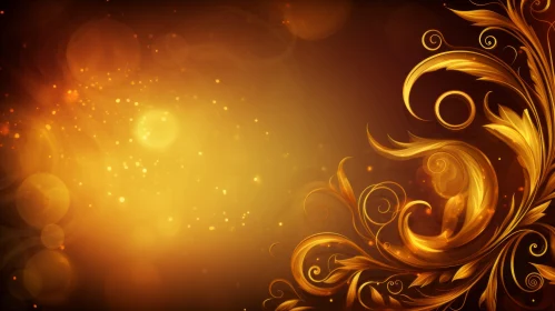 Elegant Golden Floral Background Pattern