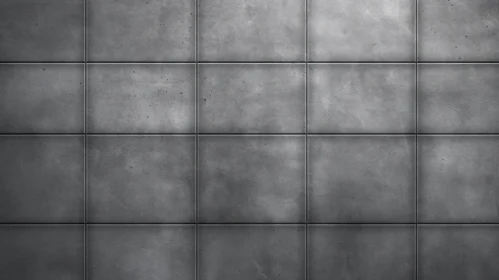 Gray Concrete Wall Texture with Square Tiles