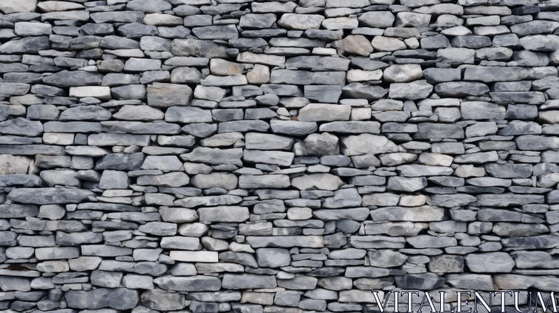 Intricate Dry Stone Wall Texture AI Image