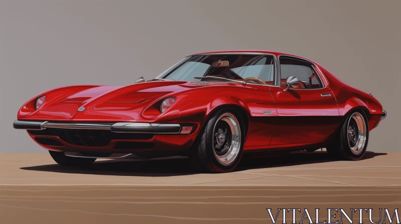 AI ART Captivating Hyper-Realistic Red Sports Vehicle Artwork