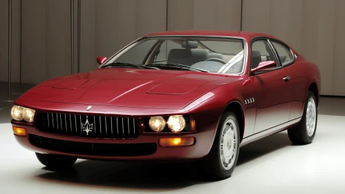 Exquisite Red Car with Classical Proportions | Artistic Masterpiece