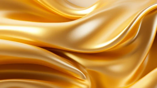 Golden Silk Fabric 3D Render - Elegant Texture for Digital Art