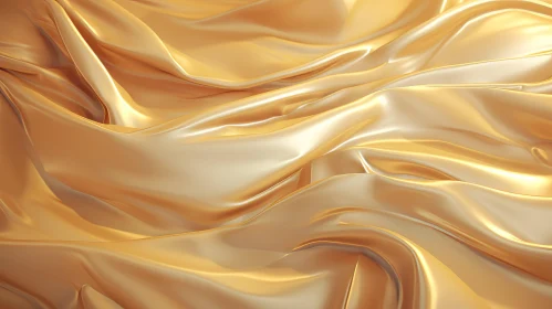 Luxurious Golden Silk Fabric - Soft Texture & Smooth Folds