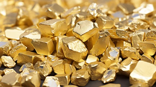 Luxurious Gold Nuggets Close-Up
