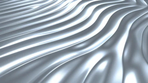 Luxurious Silver Silk Fabric Rendering