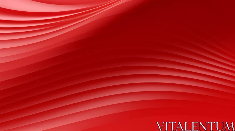 Red Gradient Wave Background AI Image