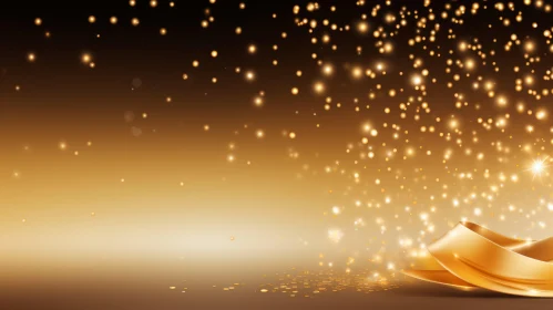 Dark Golden Background with Glitter and Sparkles