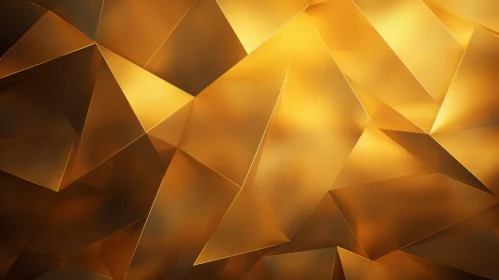 Golden Geometric Abstract Background | 3D Rendering
