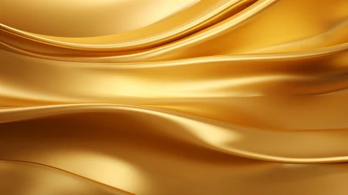Golden Silk Fabric 3D Rendering - Luxurious and Elegant
