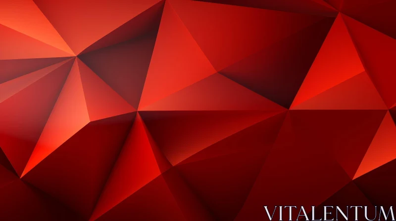 Red Polygonal Abstract Background AI Image