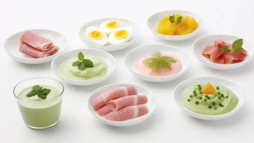 Delicious Food Presentation in White Bowls
