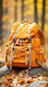 Durable Orange Backpack in Nature Setting