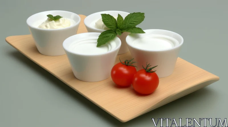 Delicious Sour Cream and Tomato Dish AI Image