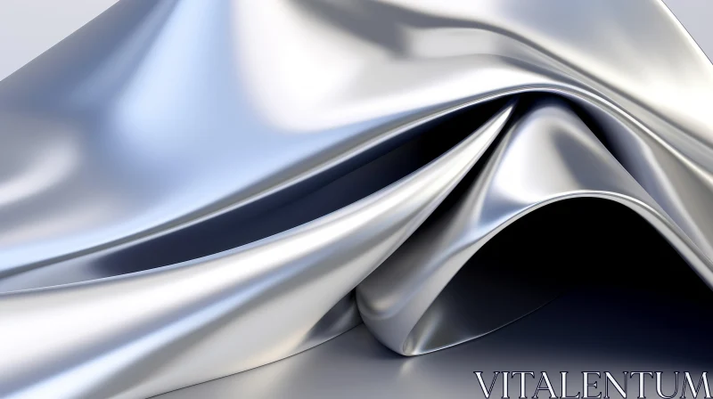 AI ART Luxurious Silver Silk Fabric - Background Texture
