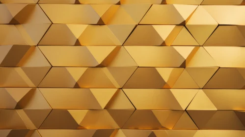 Golden Geometric Pattern - 3D Render for Luxury Designs