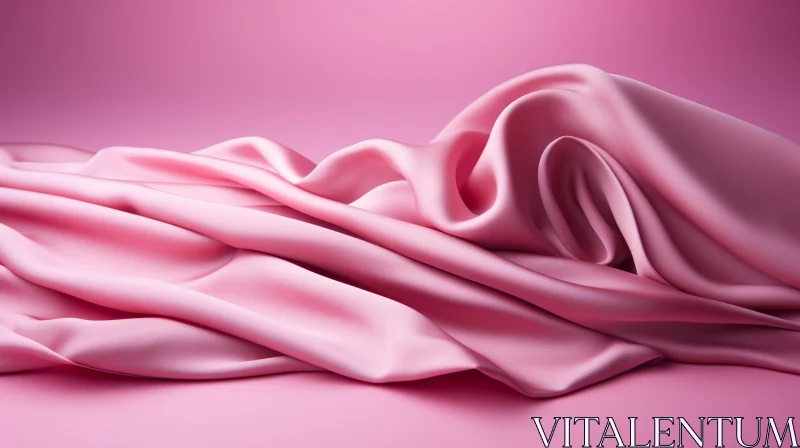 Pink Silk Fabric - Elegant and Dreamy Texture AI Image