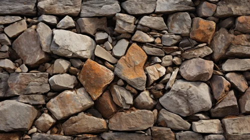 Rustic Stone Wall in Natural Tones