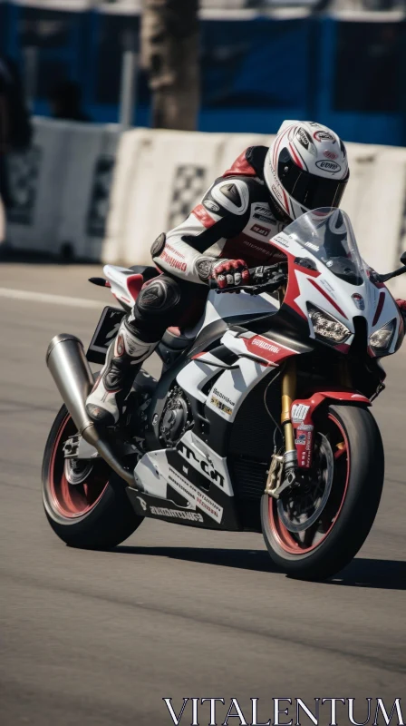Sport Bike Racing: Intense Action on the Track AI Image
